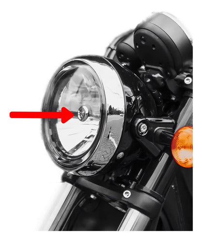 Bloco Óptico Do Farol Com Lente Original Royal Enfield Meteor 350