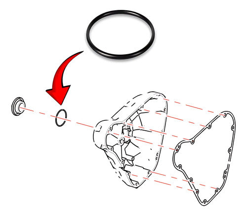 O-ring Vedação Tampa De Inspeção Do Virabrequim Original Royal Enfield 650