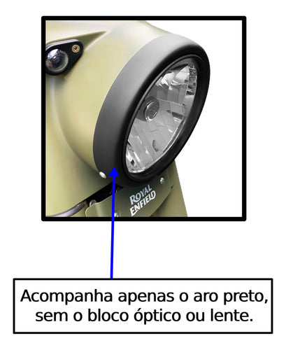 Aro Do Farol Preto Fosco Original Royal Enfield Classic 350
