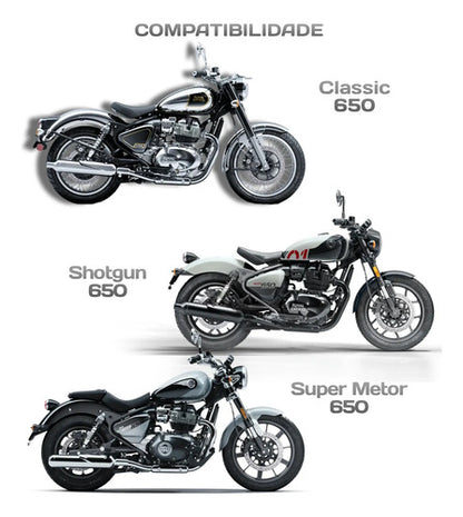 Protetor De Cárter De Alumínio Prata Original Royal Enfield 650