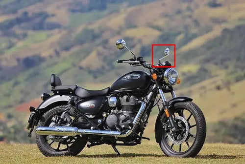 Retrovisor Esquerdo Cromado Original Royal Enfield Meteor 350