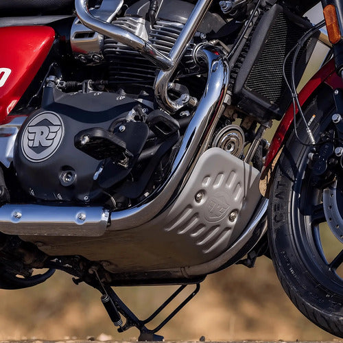 Protetor De Cárter De Alumínio Prata Original Royal Enfield 650